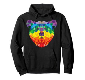 Geometric Bear LGBT Rainbow Flag Gay Pride �p�[�J�[