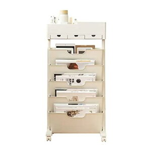 ZOOBLYサイドワゴン本棚キャスター付き引き出し6段デスク下書類収納ラック大容量スリムサイドテーブルチェストオフィス収納多目的ワゴンテレワークリモートワーク