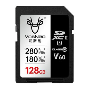 VosNeoV-SD4-128GB-V60SDXCUHS-IIV60[J[h128GB4KΉőǍ280MB/ső发180MB/s