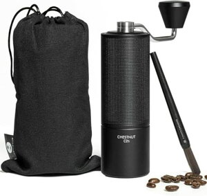 TIMEMORE(�^�C�����A)�`�F�X�i�b�cC2S�蓮�R�[�q�[�O���C���_�[�e��25gCNC�X�e�����X�̉~���^�̐n���������\�_�u���x�A�����O�|�W�V���j���O�t�����`�v���X�R�[�q�[�n���h�O���C���_�[�c