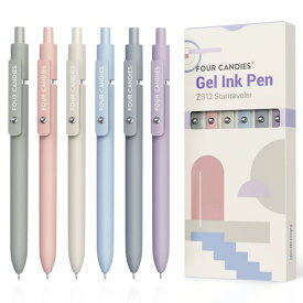 FOURCANDIESジェルボールペン6本0.5MM可愛い文房具書きやすい速乾インクおしゃれ贈り物プレゼント女の子中学生