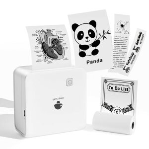 �T�[�}���v�����^�[300dpiPhomemoM02Pro�~�j�v�����^�[AI�X�}�z�Ή��|�[�^�u�����~�j�t�H�g����@�����Ղ�񂽁[�X�e�b�J�[����|�P�b�g�Ղ�񂽁[���M����Bluetooth�ڑ�