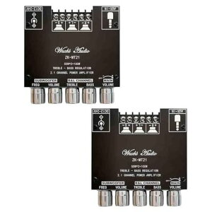 2PCS ZK-MT21 50W+50W+100W 12V-24V AUX Input Audio Power Amplifier