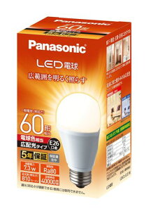 �p�i�\�j�b�N LED�d�� �������a26mm �d��60W�`���� �d���F����(7.3W) ��ʓd���E�L�z���^�C�v 1���� ���`���Ή� LDA7LGEW