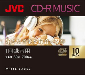 �r�N�^�[(VICTOR)JVC1��^���pCD-R�Ж�1�w80��10���z���C�g�f�B�X�NAR80FP10C2