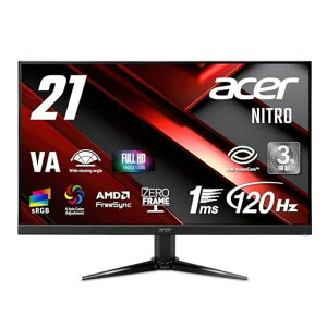 Acer Nitro 21�C���` VA 120Hz �t��HD 1ms(VRB) ����� sRGB 99% AMD FreeSync �u���[���C�g�ጸ �u���b�N�u�[�X�g HDMI 1.4 �~�jD-Sub 15�s�� �X�s�[�J�[�E�w�b�h�t�H���[�q �[���t���[��