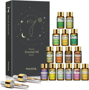 PHATOILエッセンシャルオイルセットアロマオイルお試しセット天然精油セット5mlx15本