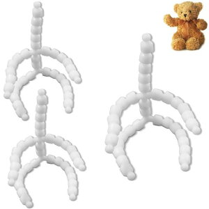 トイスケルトンぬいぐるみ骨組みコットン人形スケルトン3本セットぬいぐるみ用人形を様々な姿勢関節可動式ポージング立勢/座勢玩具骨架DIYパーツ人形用初心者手芸用品(適合20cmコット…