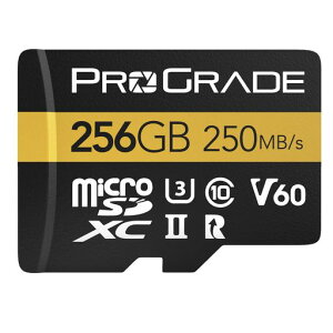 microSDCardV60(256GB)-tTCYSDJ[hfoCXœ삷邱ƂeXgς|ő250MB/b̓ǂݎA130MB/b̏݁BProGradeDigitalB