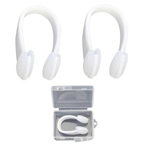 BLOOPIC鼻栓ノーズクリップ2個セット大人用シリコン製水泳用防水滑り止め付き痛くない軽量ユニセックス小型初心者プールジム背泳ぎクイックターンスイムアクセサリー練習用再利用可能…