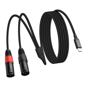 SinLoon 2M USB-C�I�X-�f���A��XLR �I�X �I�[�f�B�I�P�[�u�� Type C-XLR�o�̓X�e���I�ϊ��P�[�u�� PC�A�X�}�z�A�~�L�T�[�A�p���[�A���v�A�X�s�[�J�[�ɑΉ�