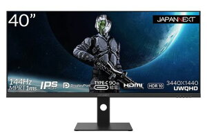JAPANNEXT40C`Q[~Oj^[144Hz1msUWQHD3440x1440𑜓xIPSplfBXvC(HDMI/DisplayPort/Type-C/VESAΉ//u[CgJbg/p178°)