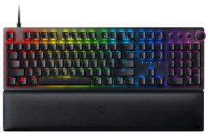 Razer Huntsman V2 Clicky Optical Switch �Q�[�~���O�L�[�{�[�h �p�� US�z�� �I�v�e�B�J���X�C�b�` �N���b�L�[�G�� �É� �_�u���V���b�g PBT �L�[�L���b�v ���X�g���X�g Chroma RGB