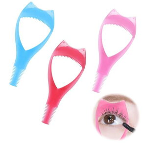 ADOFUN3in1マスカラシールドガード【3個セット】マスカラガードマスカラコームアイメイクツール睫毛コームまつげ補助ツール多機能アイメイクアシスト再利用可能初心者に最適