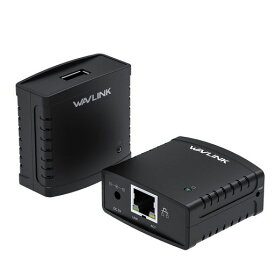 WAVLINK 10/100Mbps イーサネットからUSB 2.0ネットワーク プリントサーバー USBプリンタ用 LANプリント共有サーバー LPRプリントプロトコル コンピュータ プリントサーバー アダプタ Windows