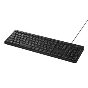 �o�b�t�@���[ �L�[�{�[�h �L�� �É� USB Type-A 109�L�[ ���{��z�� �u���b�N BSKBU345BK