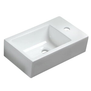 おしゃれ洗面ボール小型洗面ボウル壁掛け洗面台洗面鉢手洗い器手洗いボウル手洗台壁付け型浴室洗面台手洗いボウルバルコニー陶器製手洗器おしゃれシンプル和風洋風ミニ型方形455*255*1…