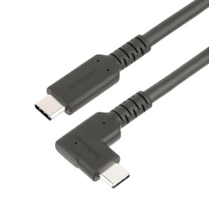 StarTech.com USB-C�P�[�u��/L�^�R�l�N�^�[/���ϋv/50cm/USB 3.2 Gen 2 (10 Gbps)/4K60Hz DP Alt���[�h/100W USB Power Delivery/�A���~�h�@�ە⋭/Type-C