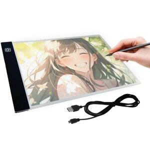 トレース台A4LEDライトテーブル【明るさを自由に調整できる】無段階調光1.5mxUSBコード付き(A4サイズ)