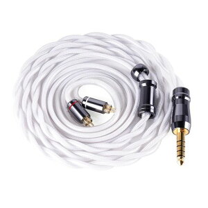 NICEHCKSnowWingsイヤホンリケーブル0.78mm2Pin4.4mm7N銀メッキ+24K金メッキOCC+高導電性銅シールド層導体hifiリケーブル本物の金メッキ交換用音質改善金属製コネクタ1.2mDIY(4.4mm