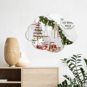 FLORPERRYHDフレームレスミラーウォールシール壁掛け鏡不規則どこでも貼れる割れない3Dアクリルウォールデ軽量ウォールステッカー穴あけ不要貼る鏡DIY屋内の装飾寝室居間バスルームお風…