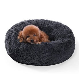 猫 ベッド 犬 ベッド クッション グッズ 小型犬用 ペット用品 (60X60X20センチメートル ダークグレー)