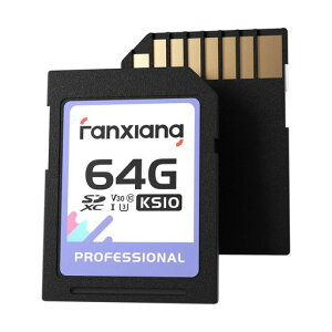 Fanxiang SD �J�[�h 64GB2�� �ő�Ǐo���x95MB/s UHS-I U3 V30 SDXC Class10 microSD �J�[�h ���ϋv �������J�[�h Full HD & 4K UHD �r�f�I ���[�J�[ �Ή�