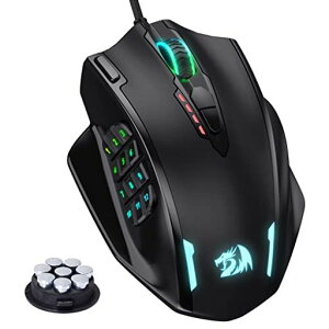 Redragon M908 Impact RGB LED MMO �Q�[�~���O�}�E�X�A12�T�C�h�{�^���A���w���L���G���S�m�~�N�X�Q�[�}�[�}�E�X�A�ő�12,400DPI�A�����x�A20�v���O�����\�}�N���V���[�g�J�b�g�A�R���t�H�[�g�O�c