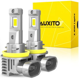 AUXITO H11 H8 H9 H16 LEDヘッドライト フォグランプ 車用 高輝度LEDチップ搭載 爆光 4倍明るさアップ 新基準車検対応 ほぼ1:1純正ハロゲンサイズ 99%車種対応 26W*2高輝度 6500K