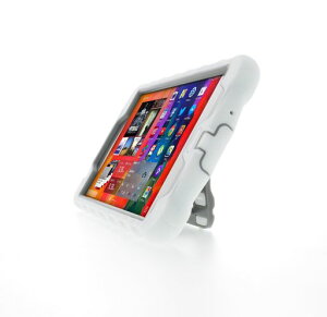 Gumdrop【SamsungGalaxyTab48”対応スタンド付耐衝撃レイヤーケース】Hideawayホワイト/グレーGS-SAM48-WHI-GRY