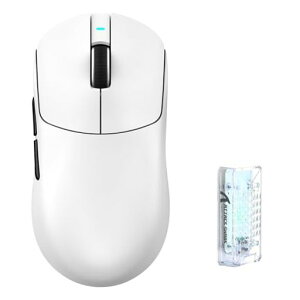 ATTACKSHARKX8PRO���y�ʃQ�[�~���O�}�E�X�L��/2.4G���C�����X/Bluetooth�g���C���[�h�Ή�PAW3395PRO�Z���T�[�ő�40000DPI55g�v���X�}�C�i�X3���y��8000Hz�|�[�����O���[�g��^��Ή��[�d��