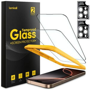 iPhone16Pro�K���X�t�B����+�J�����t�B�����y2���Z�b�g�z:�č�SG�K���XLamicall9H�d�x�A�C�t�H��16�v���ی�t�C�����J�����ی샌���Y�J�o�[��������S�ʕی��ʃt�B���������K���X�t���ی�c