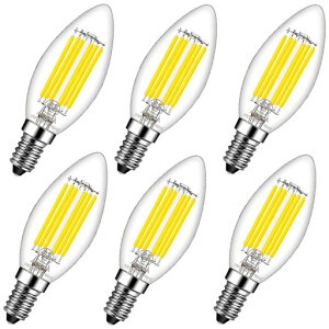 Acidea C35 �V�����f���A�d�� 6���� 60W�`���� E12���� LED �G���W���d�� �X�C�^ 6W �t�B�������g LED�d�� �����F 4000k ���`���Ή� ���P�x 813lm �N���A�^�C�v ���g�� �������Ή� �ȃG�l PSE
