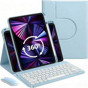 AnMengXinLing �}�E�X�t��iPad Air5 Air4 Pro11 �L�[�{�[�h�P�[�X �c iPad Air��5���� ��4���� �J�o�[ �y�����[ �A�C�p�b�h�G�A5 4 Pro11 �J�o�[ �ϏՌ� ���� �N���A �w�ʃJ�o�[ �}�O�l�b�g������