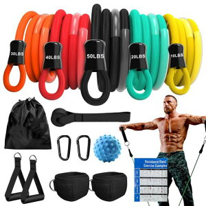 AlpinexFit�g���[�j���O�`���[�u�X�g���b�`�o���h�S���`���[�u���e�b�N�X���g���[�j���O�`���[�u68kg/150LBS5�i�K���׋��x�����n���h���A����o���h�A��R�x���g�A�h�A�Œ葕�u�A�n���h�o�c