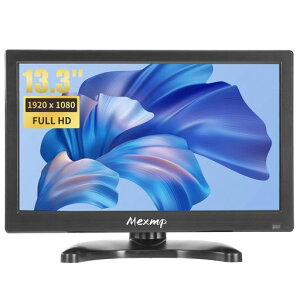 Mexmp 13.3�C���` ���^IPS���j�^�[ FHD 1920x1080 60Hz 16:9 BNC/VGA/AV���� �����X�s�[�J�[�Ή� CCTV�h�ƃJ���� DVR PC Raspberry Pi�p