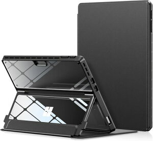 Surface Pro11 Pro10 Pro9 �P�[�X ���� �N���A �蒠�^ ���p�������\�� �S�ʕی�^ �ČR�K�i �ϏՌ� �y�� ���^ Type�J�o�[�L�[�{�[�h�Ƃ̌݊��� �X�^���h�ی�@�\�t�� �T�[�t�F�X�v��11 �v��10 �v�c