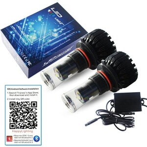 GTINTHEBOX2PCS�}���`�J���[RGBWLED?�����v���쓮����DRL�d���R���|�[�l���g���C�����X�X�}�[�g�t�H���̃A�v���ŃR���g���[���ł���u���[�g�D�[�X-(H10/9140/9145/HB3/9005/9006)