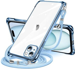 NISIILNG iPhone 15 Plus �p �P�[�X �N���A �V�����_�[ iPhone15plus �X�}�z�P�[�X �A�C�t�H��15Plus �J�o�[ ���|�� �΂߂��� ��|���P�[�X ���� ���^ �y�� �ϏՌ� TPU �X�g���b�v�t�� �R�t�� �΂߂���