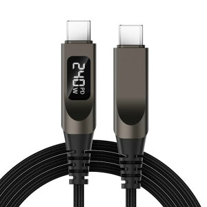 Juyya 240W USB C �P�[�u�� �}���[�d Type-c �P�[�u�� �����������[�q �^�C�vc �d�͕\�� usbc usbc�[�d�R�[�h ������c iPhone 17/16/15/iPad/MacBook