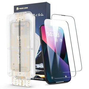 �y����d�l-��3����MAGICJOHNiPhone16e/13/13Pro/14�Ή��K���X�ی�t�B����2���Z�b�giphone16e�K���X�t�B���������ߗ���phone14�K���X�t�B����9H��U�h�~iphone13�t�B����