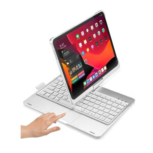 360�x��]iPadAir11�C���`(M4/M3/M2)�p�̃L�[�{�[�h�P�[�X�^�b�`�p�b�h�t��iPadAir��5/4����10.9�C���`iPadPro11��4/3/2/1����p�̃L�[�{�[�h�t���J�o�[��̌^�o�b�N���C�g�t��