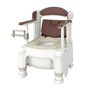 アロン化成安寿ポータブルトイレFX-30らくゾウくんソフト便座アースブラウン532-958