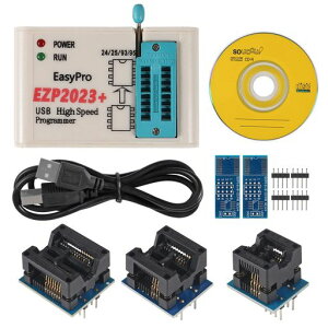 EZP2023 USB�v���O���}�[ ����USB EEPROM�t���b�V���v���O���}�[ + 5�A�_�v�^�[�T�|�[�g 24 25 93 95 EEPROM Flash Bios EZP2019��肽Windows�p (USB�v���O���}�[ + 5�A�_�v�^�[)