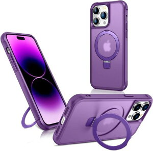 360�X�^���h iPhone 13 Pro Max/iPhone 12 Pro Max �P�[�X MagSafe�Ή� �}�O�l�b�g���� ������ �A�C�t�H��13�v���}�b�N�X iPhone 12 pro max �X�}�z�J�o�[ �B�������N�t�� 360°��]�X�^���h