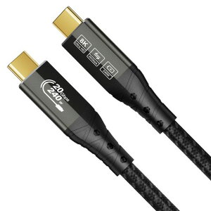 ZIKNYDO USB C 3.2 Gen 2x2 �P�[�u�� 0.5m�A20Gbps USB C �P�[�u���f�[�^�]���A8K@30Hz�A4K@144Hz/ 60Hz USBC �f���o�́A240W PD �}���[�d�AUSB TypeC (Thunderbolt