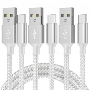 USB Type-C �P�[�u�� �y1M+2M+3M 3�{�Z�b�g�z 3A�}���[�d QC3.0�Ή� USB2.0�K�i�f�[�^�]�� USB-A to USB-C ���ϋv�i�C�����҂� Galaxy/Xperia/Pixel/AQUOS/X��USB-C�@��Ή�