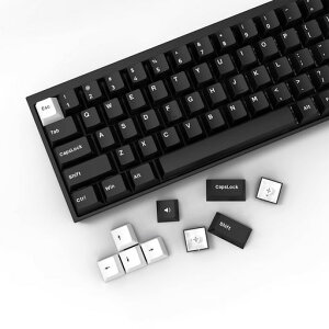 168�L�[ �L�[�L���b�v �_�u���V���b�g PBT �L�[�L���b�v Cherry MX Gateron�X�C�b�` 60%65%70%100%���J�j�J���L�[�{�[�h(�u���b�N&�z���C�g)