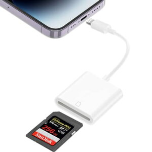 GRIXXSDカードリーダーライトニング【MFi認証】iPhone/iPad用ライトニングsdカードリーダーデジカメスマホ高速データ転送設定不要プラグアンドプレイIPhone14/13/12/11/X/XS/XR/8対応