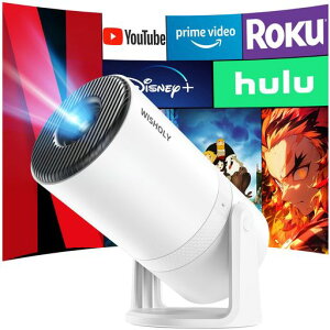 WISHOLY�v���W�F�N�^�[�ƒ�p�y�d���t�H�[�J�X�EAndroidTV���ځE270°��]�z�v���W�F�N�^�[�V�䓊�e27000LM1080P�Ղ낶�������[���^Wi-Fi������`�␳Bluetooth5.4����HiFi�X�s�[�J�[